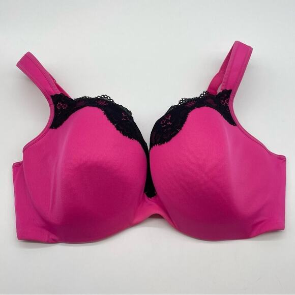Cacique Pink and Black Lace Bra - Picture 1 of 11